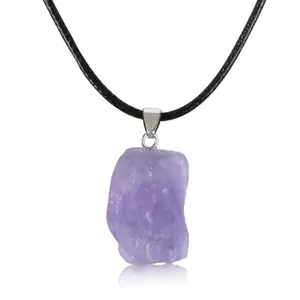 Crystu Natural Raw Ametrine Pendant Crystal Gemstone Pendant Locket for Unisex