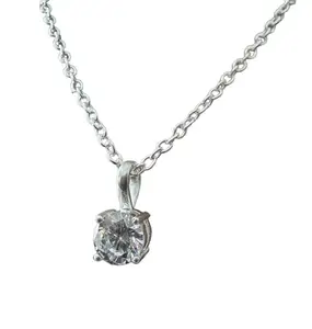 Sutra Designs Cubic Zircon Stone Pendant Necklace for Women and Girls