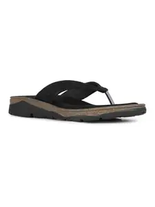 Inc.5 Womens Black Casual Solid T-Strap Flat Slip-On Sandals
