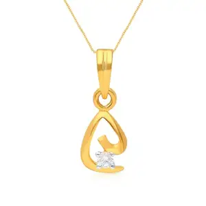 Malabar Gold & Diamonds Gold Pendant for Women 18k | Gold Pendant 18kt for Women | 18 kt (750) BIS Hallmark Yellow Gold Pendant for Birthday, Wedding, Anniversary & Diwali Gift