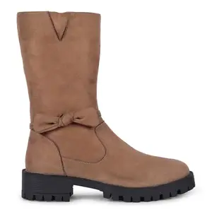 YOHO Women's Calf Length Boots | Effortlessly Chic & Timelessly Stylish | Durable | All day Comfort | Trendy Casual Boots | Winter, Snow and Holiday Outings