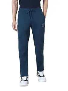 TECHNOSPORT Men Cricket Fan Slim Fit Trackpants Polyester Mid Rise Drawstring Track Pant for Men IPL Match Day Gym Workout Joggers Casual Stretch Sports Training