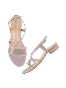 Shoetopia Women's SND-179 Flat Sandal-6 Kids UK (SND-179-Mauve)-EU39