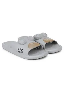 Fabbmate Latest Collection of Flip Flops Slippers for Women's Pack of 1 (Grey, Numeric_5)