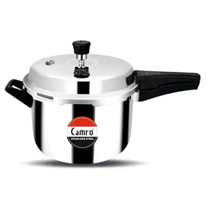 Camro Steel Classic Stainless Steel Induction Base Pressure Cooker Outer Lid ( 5.5 Ltrs)