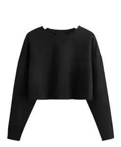 Women Solid Round Neck Cotton Blend Navy Blue T-Shirt | Women Slim Fit T-Shirt | T-Shirts for Women (in, Alpha, S, Regular, Black)