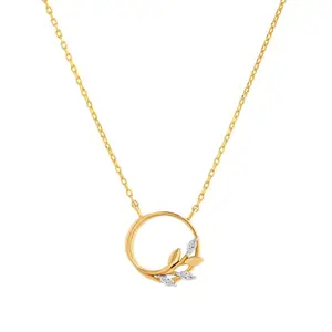 VOYLLA Luna Flora Lab-Grown Diamond Necklace For Women|Premium Gift|Luxury|Fashion|Valentine's|Rakshabandhan|Gift For Women & Girls