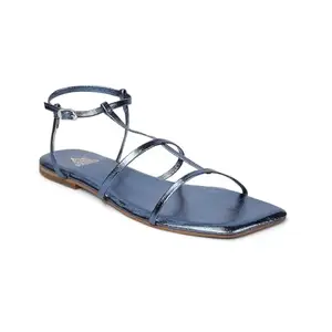 Tao Paris Leather Flats Sandal- Blue navy 554 Stylish Wear for women