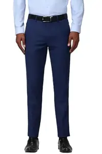 Peter England Men's Regular Fit Mid Rise Pants