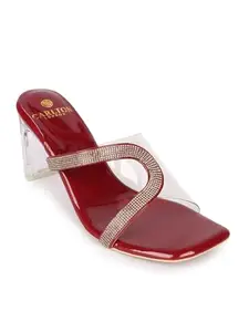 Carlton London women Fashion Sandal,Cherry,UK-7