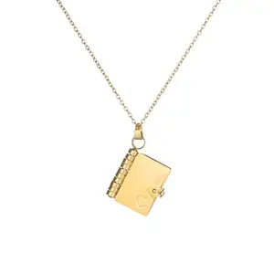 SALTY Anti Tarnish Personalized Love Gold Pendant Necklace for Women | Stylish Customized Locket Chain | Latest Fashion Jewellery Accessories | Minimal Jewelry | Ideal for Gifting