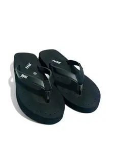 Ortho womens flipflop black color. doctors slipper (Black, UK Footwear Size System, Adult, Women, Numeric, Medium, 7)