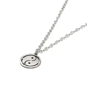 Salty Fashion Yin-yang Pendant for Women & Girls | Stainless Steel | Necklace | Neck Chain | Locket | Fancy & Stylish | Birthday Gift | Aesthetic Jewellery | Accessories for Everyday Wear