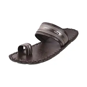 Mochi Mens Leather Brown Slippers (Size (6 UK (40 EU))