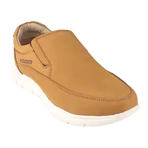 Red Chief Rust Leather Casual Slip on Shoes for Men