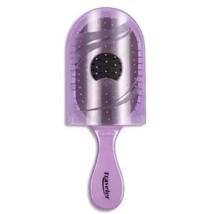 NuWay 4HAIR® U.S. Patented Travel Detangler Hair Brush for Men, Women – Purple | Hair Comb for Scalp Care – Fast Dry Venting Scheme – Special Formulated Bristles | Traveler® Detangling Hair Brush
