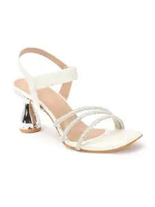 Carlton London Women Sandal,White,UK-6