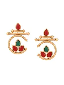 Yellow Chimes Earrings for Women | Traditional Golden Drop Earrings for Girls | Gold Plated Stone Studded Earrings | Birthday Gift for Women & Girls Anniversary Gift for Wife