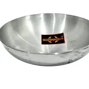 Sonanshi Aluminium Kadai/Frying Pan for Cooking (13 Inch)