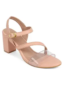 ICONICS Women's Heels, Peach, 4