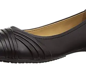 Bata Comfit Women's Pleated Ballerina Black_1 Ballet Flat - 3 UK (5516680)