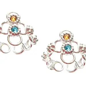 Shree Shobha Collection Silver Toe Ring Bichiya for Women Ladies Pure Chandi Latest Style for Leg Foot Finger Ring