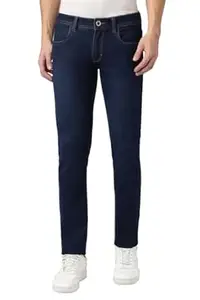 Peter England Men's Regular Fit Mid Rise Jeans