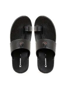 Khadim's Black Kolhapuri Slip On Sandal for Men (3351036)