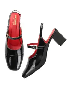 TRYME Trendy Classy Close Toe Perfect for Every Occasion Block Heel Sandal Womens And Girls