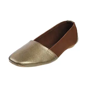 Metro Womens Synthetic Bronze Ballerinas (Size (4 UK (37 EU))