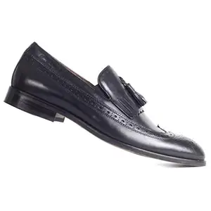 Pierre Cardin Men's Black Leather Formal Shoes, 8