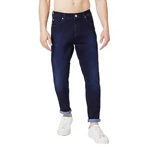 Spykar Men's Kano Slim Fit Mid-Rise Jeans (Ankle Length)