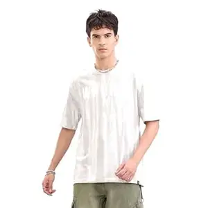 WROGN Men's 100% Cotton T-Shirt | Grunge Washed Graphic Print | Oversized Fit