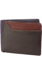 pocket bazar Men Casual Leather Wallet (Brown)