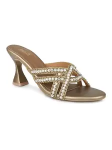 Inc.5 Women Antique Embellished Ethnic Block Heels