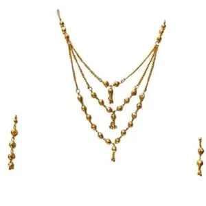 Plated Necklace & Earrings Set for Women
