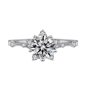 Zarkan 925 Hallmark Silver Snowflake Sparkle Ring | Adjustable Open Rings | Fashion Jewelry | Trendy Design |Gifts for Women |With Certificate of Authenticity and 925 Stamp |