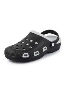 Action Slip-On Casual Clogs for Men Black Grey