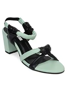 Elle Women's Heels Sandal, Pista Green, 6