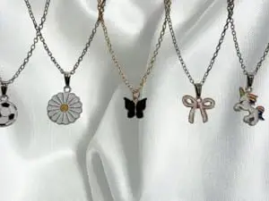 Twinaura Pendant Necklaces, Stainless Steel, Assorted Charms Collection(set of 5)