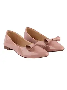 Shoetopia Womens Ashi Peach Ballet Flat - 6 UK (Ashi-Peach)