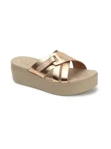 ELLE Women Platform Heel Sandal, Rose Gold, UK-7