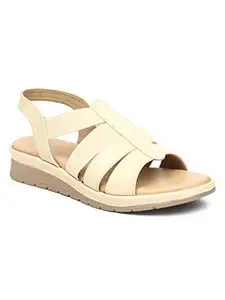 Valiosaa Women Cream Fashion Sandals-3 UK (36 EU) (5 US) (1452CR)