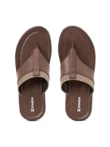 Khadim's Brown Casual Flip Flops for Men (1518544)