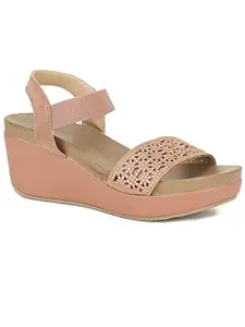 Bata Women's Danbury Wedge Sandal Pink 5 Kids UK (6615577)