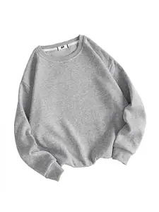 SXV STYLE Solid Plain Unisex Cotton Oversized Baggy Sweatshirt
