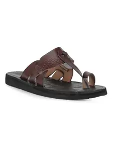 Bata Men's Slip-on Sandal - MAROON (9 UK) (8765579)