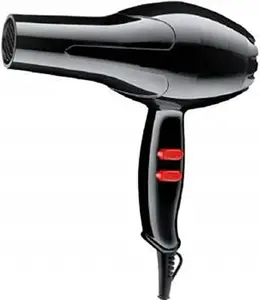 Nirvani Arzet 2888 Hair Dryer, BLACK color hair dryer for men and women, 1500 watt hair dryer, 2 Speed 3 Heat Settings Cool Button with AC Motor, Concentrator Nozzle and Removable Filter