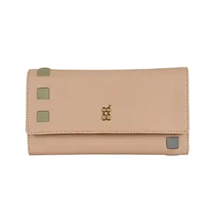 Baggit Womens Lwxe Tale 3T5 3 Fold Wallet- Beige