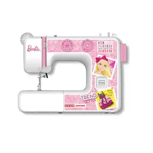 Usha Janome My Fab Barbie Automatic Zig-Zag Electric Sewing Machine || 13 Built-In-Stitches || 21 Stitch Function (White & Pink) with complementary Sewing Lessons in Nine languages